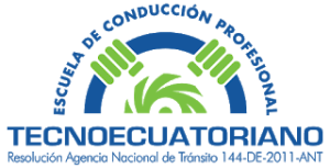 ESCUELA DE CONDUCCIÓN TECNOECUATORIANO